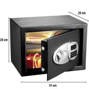 Cofre Eletrônico Digital tela LED Compartimento Extra de Baterias Medidas 20EID 20x31x20 - Safewell Menor preço em Cofre Eletrônico Digital tela LED Compartimento Extra de Baterias Medidas 20EID 20x31x20 - Safewell