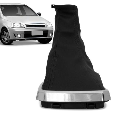Coifa Câmbio Preta com Base Cromada GM Corsa Hatch Sedan 1995 a 2012 Couro Napa Sem Manopla - Auto Quality Menor preço em Coifa Câmbio Preta com Base Cromada GM Corsa Hatch Sedan 1995 a 2012 Couro Napa Sem Manopla - Auto Quality