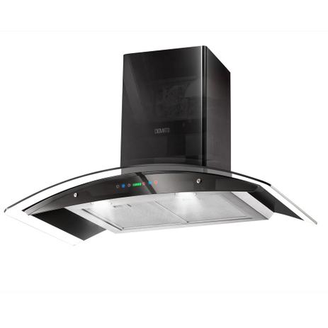 Coifa Cromatto Parede Vidro Aço Inox Preta 90cm 220V COVP 590 Menor preço em Coifa Cromatto Parede Vidro Aço Inox Preta 90cm 220V COVP 590