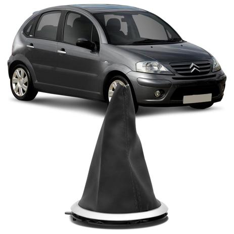 Menor preço em Coifa de Câmbio sem Manopla Citroen C3 2002 a 2012 Preto com Base Cinza em Courvin - Nat