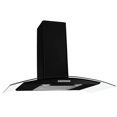 Melhores Coifas Coifa de Parede 80cm Vidro Curvo Duto Slim Fogatti Black - Coifa de Parede - Magazine Luiza