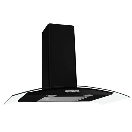 Coifa de Parede 80cm Vidro Curvo Duto Slim Nardelli Black Menor preço em Coifa de Parede 80cm Vidro Curvo Duto Slim Nardelli Black