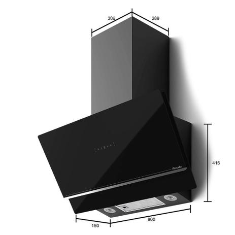 Coifa de Parede Mueller 90cm com Controle de Movimento Preta MCF0290G1 127 Volts Menor preço em Coifa de Parede Mueller 90cm com Controle de Movimento Preta MCF0290G1 127 Volts