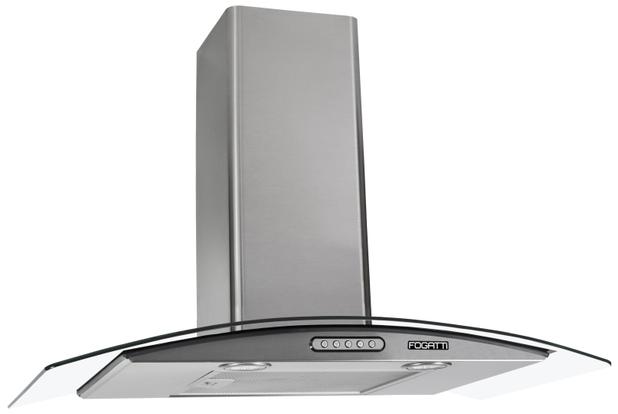 Menor preço em Coifa Depurador de Parede Vidro Curvo Inox Cozinha Para Fogão de 4 à 6 Bocas 75cm - Fogatti - Nardelli