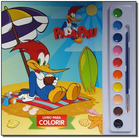 Col. Aquarela - Pica Pau - Livro Para Colorir - Dcl Menor preço em Col. Aquarela - Pica Pau - Livro Para Colorir - Dcl