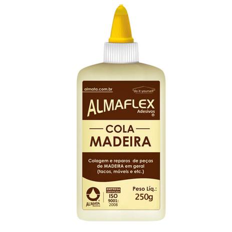 Cola Adesiva Para Madeira 250g Almata Menor preço em Cola Adesiva Para Madeira 250g Almata