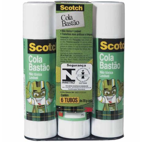 Cola bastao 20g scotch / 6un / 3m Menor preço em Cola bastao 20g scotch / 6un / 3m