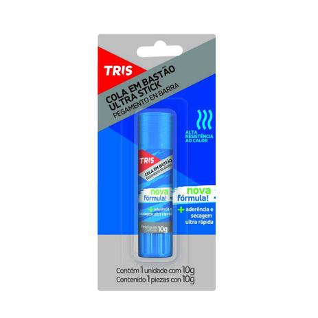 Cola Bastão Stick Ultra 10G - Tris Menor preço em Cola Bastão Stick Ultra 10G - Tris