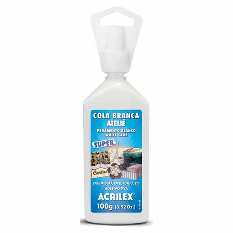 Cola branca atelier super 100g-19410000 - Acrilex Menor preço em Cola branca atelier super 100g-19410000 - Acrilex