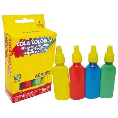 Cola Colorida Acrilex 004 Cores 02604 Menor preço em Cola Colorida Acrilex 004 Cores 02604