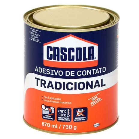 Cola Contato tradicional sem Toluol 730g Cascola - Henkel Menor preço em Cola Contato tradicional sem Toluol 730g Cascola - Henkel