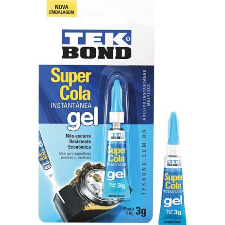 Cola de ALTA Resistencia Super Cola GEL 2GR. Blister - Tekbond Menor preço em Cola de ALTA Resistencia Super Cola GEL 2GR. Blister - Tekbond
