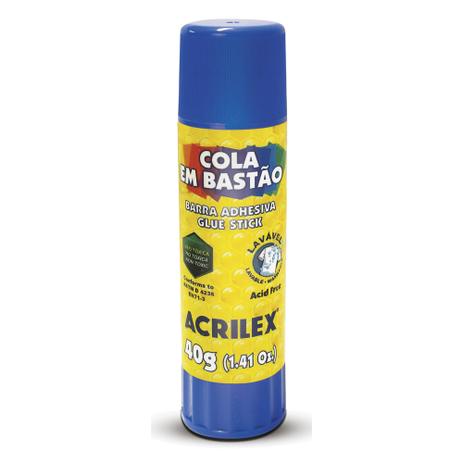 Cola Em Bastão Acrilex 40g - Ref. 02740 Menor preço em Cola Em Bastão Acrilex 40g - Ref. 02740