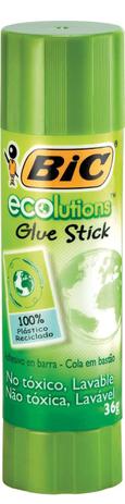 Cola em Bastão Ecolutions 36G - Bic Menor preço em Cola em Bastão Ecolutions 36G - Bic