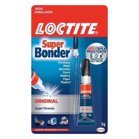 Cola Instantânea Super Bonder 3g - Loctite Menor preço em Cola Instantânea Super Bonder 3g - Loctite