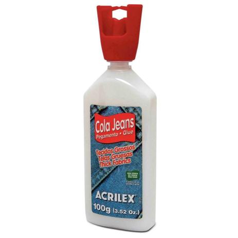 Cola Jeans Para Tecido 100g 17910 - Acrilex Menor preço em Cola Jeans Para Tecido 100g 17910 - Acrilex