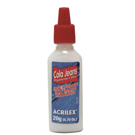 Cola Jeans para Tecido Acrilex 20g Menor preço em Cola Jeans para Tecido Acrilex 20g