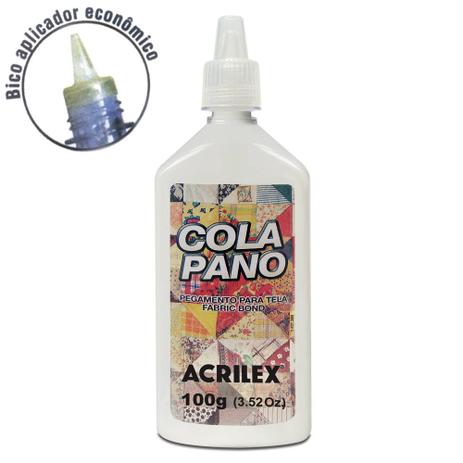 Cola Pano com Bico Aplicador Econômico Acrilex 100 gr Menor preço em Cola Pano com Bico Aplicador Econômico Acrilex 100 gr