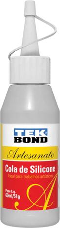 Cola para Artesanato Silicone Liquida 51G/60ML. Tekbond Menor preço em Cola para Artesanato Silicone Liquida 51G/60ML. Tekbond