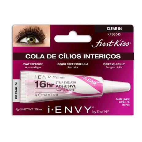 Cola para Cílios 16hr Strip Eyelash Adhesive Waterproof First Kiss - Cola para Cílios Postiços - Kiss NY Menor preço em Cola para Cílios 16hr Strip Eyelash Adhesive Waterproof First Kiss - Cola para Cílios Postiços - Kiss NY