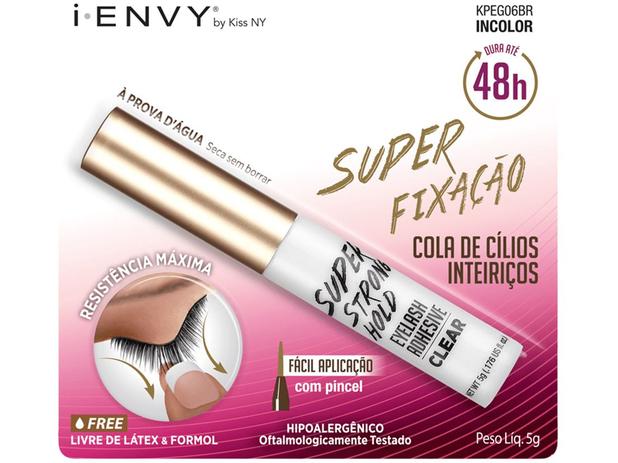 Cola para Cílios I-Envy by Kiss NY Super Fixação - 48H com Pincel 5g Menor preço em Cola para Cílios I-Envy by Kiss NY Super Fixação - 48H com Pincel 5g