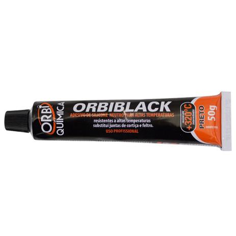 Cola Preta Orbi Silicone Selante para Motor OrbiBlack 50g Menor preço em Cola Preta Orbi Silicone Selante para Motor OrbiBlack 50g