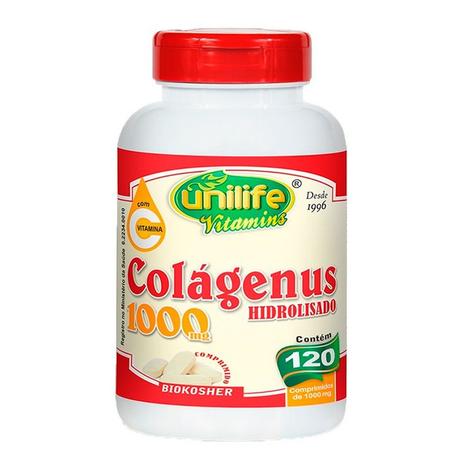 Colágeno Hidrolisado 1000mg - 120 Comprimidos - Unilife Menor preço em Colágeno Hidrolisado 1000mg - 120 Comprimidos - Unilife
