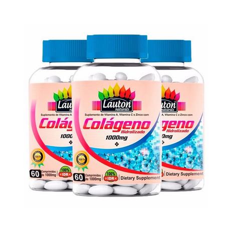 Colágeno Hidrolisado 1000mg - 3x 60 Comprimidos - Lauton - Lauton naturals é boa?