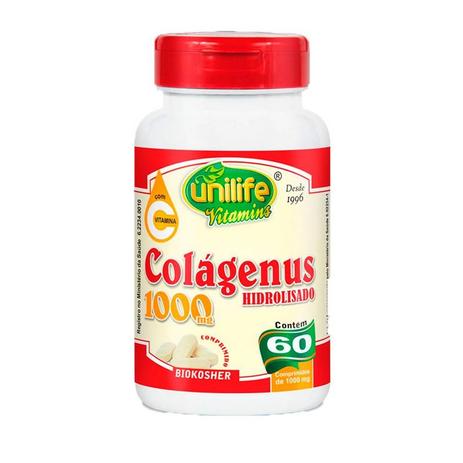 Colágeno Hidrolisado 1000mg - 60 Comprimidos - Unilife Menor preço em Colágeno Hidrolisado 1000mg - 60 Comprimidos - Unilife