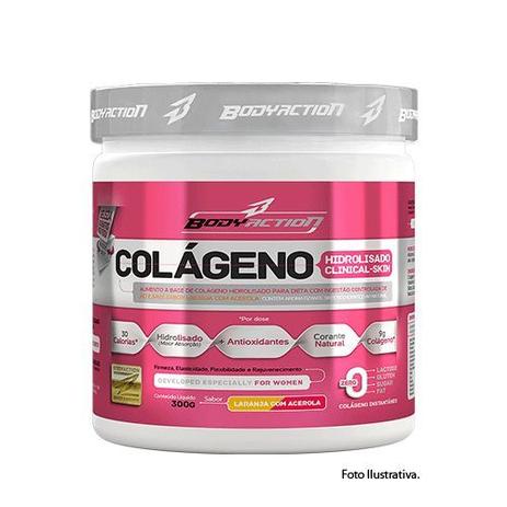 Colágeno Hidrolisado Clinical Skin - 300g Sabor Limão com Clorofila - BodyAction Menor preço em Colágeno Hidrolisado Clinical Skin - 300g Sabor Limão com Clorofila - BodyAction