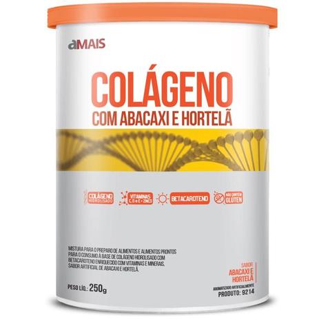 Colágeno Hidrolisado com Betacaroteno Chá Mais 250g Menor preço em Colágeno Hidrolisado com Betacaroteno Chá Mais 250g