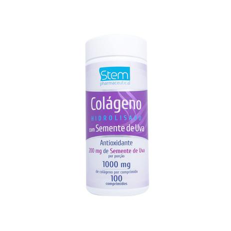 Colágeno Hidrolisado com Semente de Uva - 1000mg - 100 comprimidos - Stem pharmaceutical Menor preço em Colágeno Hidrolisado com Semente de Uva - 1000mg - 100 comprimidos - Stem pharmaceutical