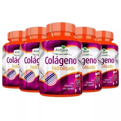 Menor preço em Colágeno Hidrolisado com Vitamina C - 5 un de 240 Cápsulas - Katigua
