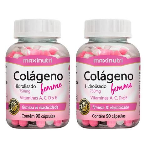 Colágeno Hidrolisado Femme - 2x 90 cápsulas - Maxinutri Menor preço em Colágeno Hidrolisado Femme - 2x 90 cápsulas - Maxinutri