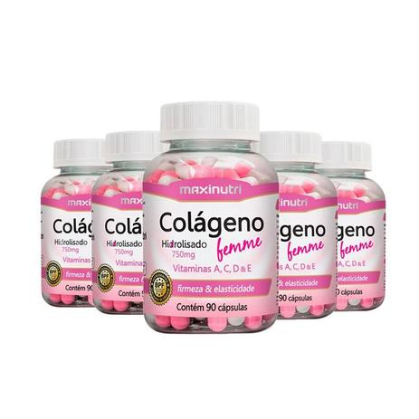 Colágeno Hidrolisado Femme - 5x 90 cápsulas - Maxinutri Menor preço em Colágeno Hidrolisado Femme - 5x 90 cápsulas - Maxinutri