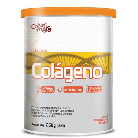Colágeno Hidrolisado Instantâneo com Betacaroteno e Hortelã 250g - Chá mais Menor preço em Colágeno Hidrolisado Instantâneo com Betacaroteno e Hortelã 250g - Chá mais