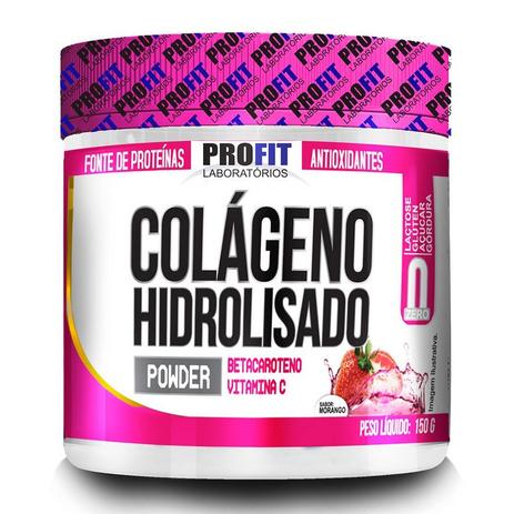 Colágeno Hidrolisado Powder - 150 gramas - Profit - Morango é ruim? Colágeno Hidrolisado Powder - 150 gramas - Profit - Morango é boa?