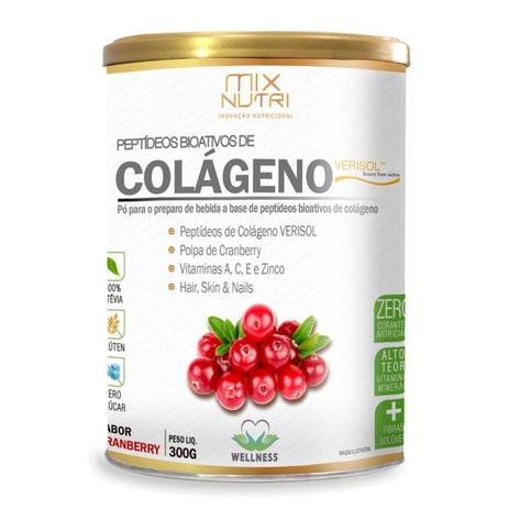 Colageno verisol+vitaminas sabor cranberry lata 300g - Mix nutri é boa?
