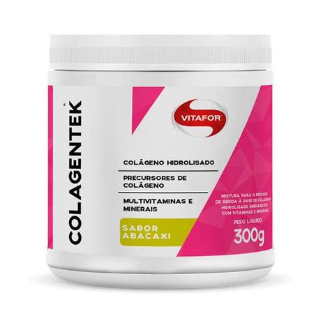 Colagentek Hidrolisado sabor Abacaxi 300g - Vitafor Menor preço em Colagentek Hidrolisado sabor Abacaxi 300g - Vitafor