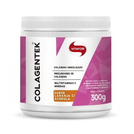 Colagentek Hidrolisado sabor Laranja com Acerola 300g - Vitafor Menor preço em Colagentek Hidrolisado sabor Laranja com Acerola 300g - Vitafor