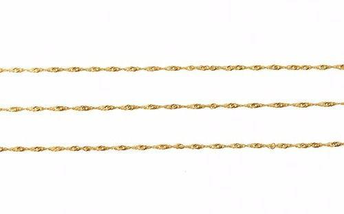 Colar Corrente Cordão Em Ouro 18k Feminina Singapura 50cm - Total pratas Menor preço em Colar Corrente Cordão Em Ouro 18k Feminina Singapura 50cm - Total pratas