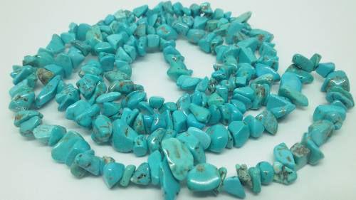Colar De Cascalho De Pedra Howlita Turquesa Natural - Zexu Menor preço em Colar De Cascalho De Pedra Howlita Turquesa Natural - Zexu