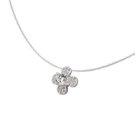 Colar de Flor em Prata 925 - Joia em casa Menor preço em Colar de Flor em Prata 925 - Joia em casa