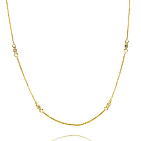 Colar Longo Pontos Luz Zircôrnia Folheada Ouro 18k - Lunozê Menor preço em Colar Longo Pontos Luz Zircôrnia Folheada Ouro 18k - Lunozê