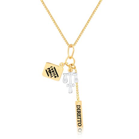 Colar profissão direito folheado em ouro 18k - 3150000001178 - Francisca joias contemporâneas é boa?
