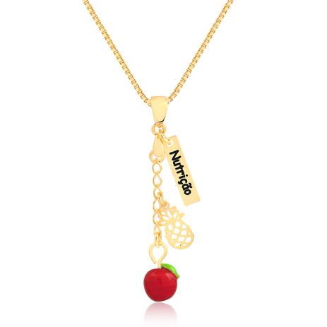 Colar profissão nutrição folheado em ouro 18k - 3150000001208 - Francisca joias contemporâneas Menor preço em Colar profissão nutrição folheado em ouro 18k - 3150000001208 - Francisca joias contemporâneas