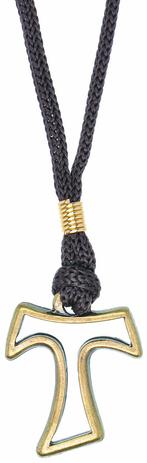 Colar Tau Franciscano - Metal - Ouro Velho 3,5 cm - Lumen Menor preço em Colar Tau Franciscano - Metal - Ouro Velho 3,5 cm - Lumen