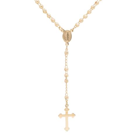 Colar Terço Bolinhas Dourado - Drusi semi joias Menor preço em Colar Terço Bolinhas Dourado - Drusi semi joias