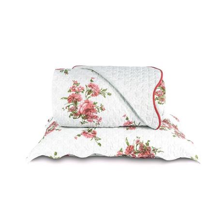 Colcha 2 Peças SOLTEIRO Boutis Percal Ornamental Flor - Juma é boa?