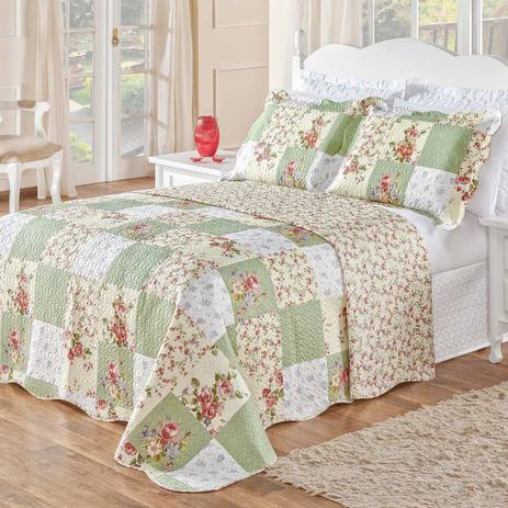 Colcha Bouti Patchwork Verde Queen Dupla Face 03 Peças - Bia enxovais Menor preço em Colcha Bouti Patchwork Verde Queen Dupla Face 03 Peças - Bia enxovais